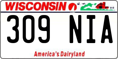 WI license plate 309NIA