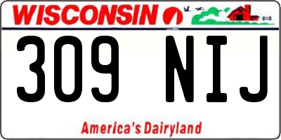 WI license plate 309NIJ