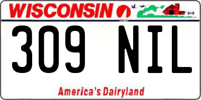 WI license plate 309NIL