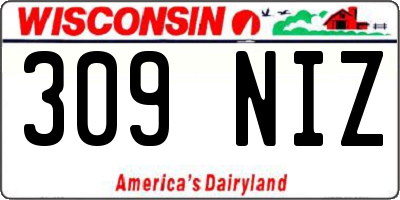 WI license plate 309NIZ