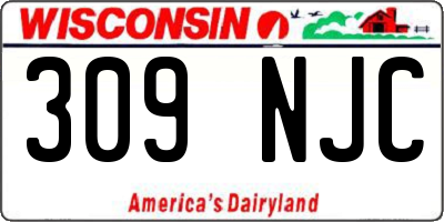 WI license plate 309NJC