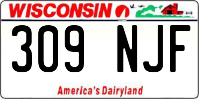 WI license plate 309NJF