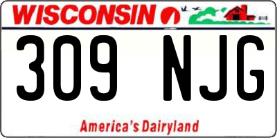 WI license plate 309NJG