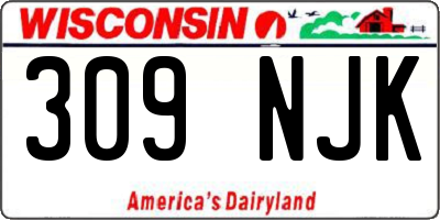 WI license plate 309NJK