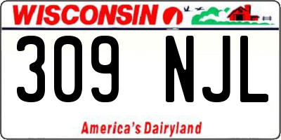 WI license plate 309NJL