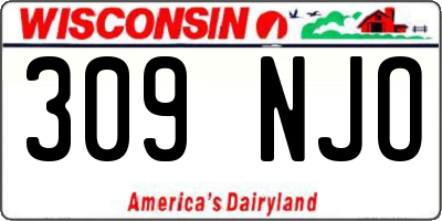 WI license plate 309NJO