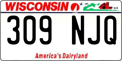 WI license plate 309NJQ
