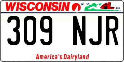 WI license plate 309NJR