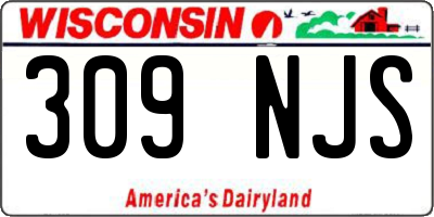 WI license plate 309NJS