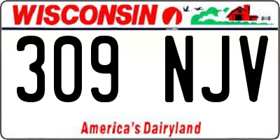 WI license plate 309NJV