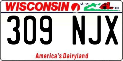 WI license plate 309NJX
