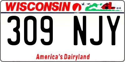 WI license plate 309NJY