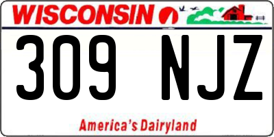 WI license plate 309NJZ