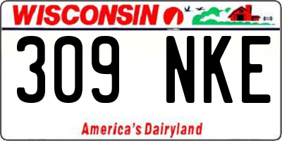 WI license plate 309NKE