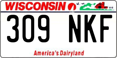 WI license plate 309NKF