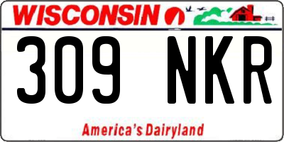 WI license plate 309NKR