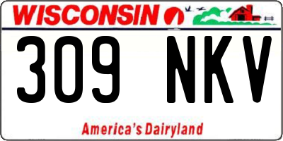 WI license plate 309NKV