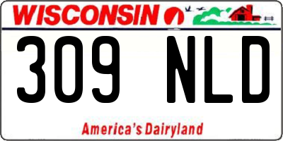 WI license plate 309NLD