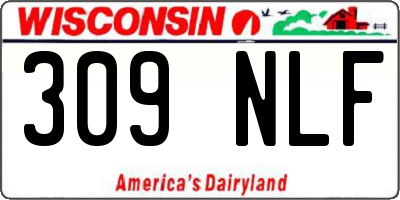WI license plate 309NLF