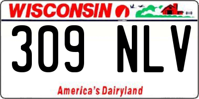 WI license plate 309NLV
