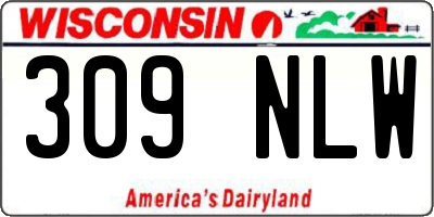WI license plate 309NLW