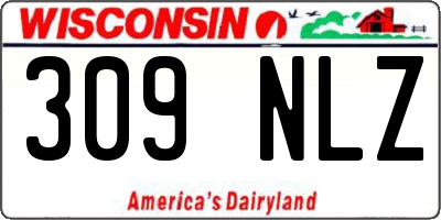 WI license plate 309NLZ