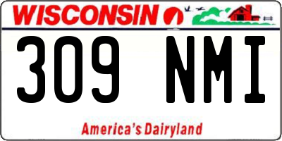 WI license plate 309NMI