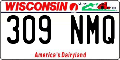 WI license plate 309NMQ