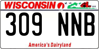 WI license plate 309NNB