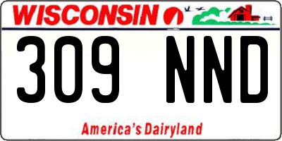 WI license plate 309NND