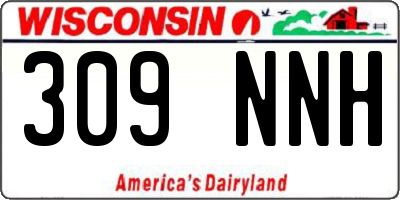 WI license plate 309NNH