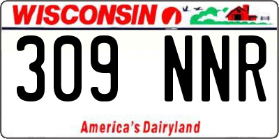 WI license plate 309NNR