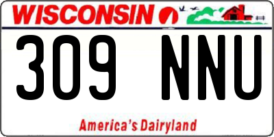 WI license plate 309NNU