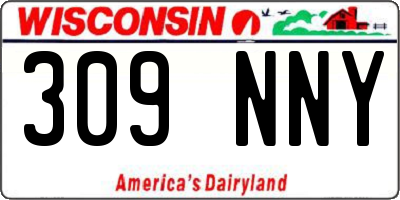 WI license plate 309NNY