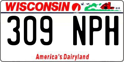 WI license plate 309NPH