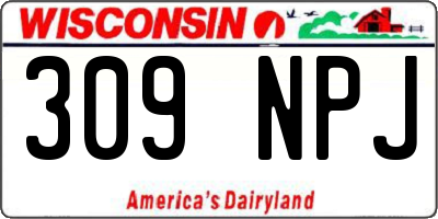 WI license plate 309NPJ