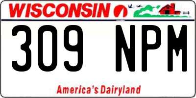 WI license plate 309NPM