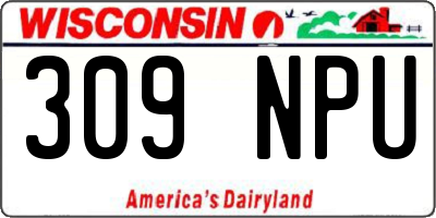 WI license plate 309NPU