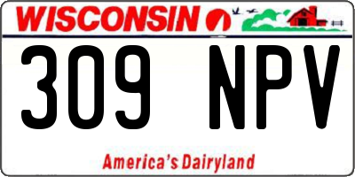 WI license plate 309NPV