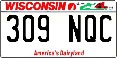 WI license plate 309NQC
