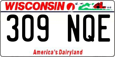 WI license plate 309NQE