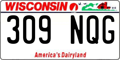 WI license plate 309NQG
