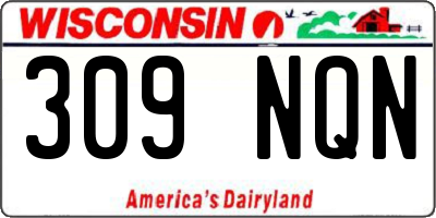 WI license plate 309NQN