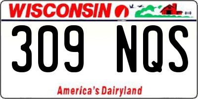 WI license plate 309NQS