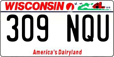 WI license plate 309NQU