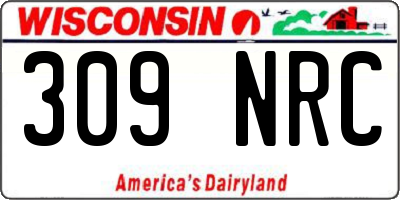 WI license plate 309NRC
