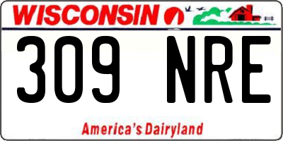 WI license plate 309NRE