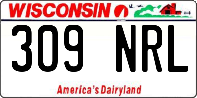 WI license plate 309NRL