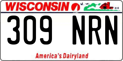 WI license plate 309NRN