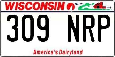 WI license plate 309NRP